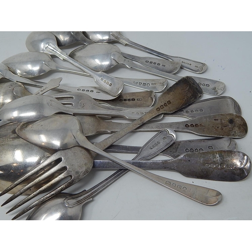 50 - Quantity of Georgian & Victorian Silver Flatware, Various Dates & Makers, Weight 24.05oz (748g)