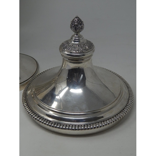 51 - HUGE Art Deco Silver Trophy Cup & Lid (NOT ENGRAVED). The Cup with Twin Angular Handles with Acanthu... 