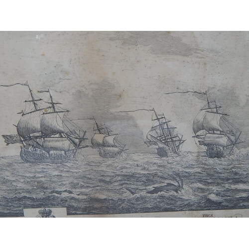 56 - NAVAL INTEREST: George I Plate C.1715: Seascape with Ships on rough water: Plate 13: After Thomas Ba... 