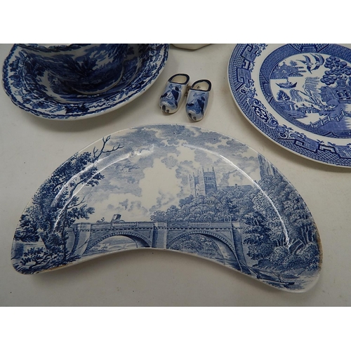 136 - Quantity of 19th Century & Later Blue & White China to Include: Royal Worcester, Copeland Spode, Boo... 