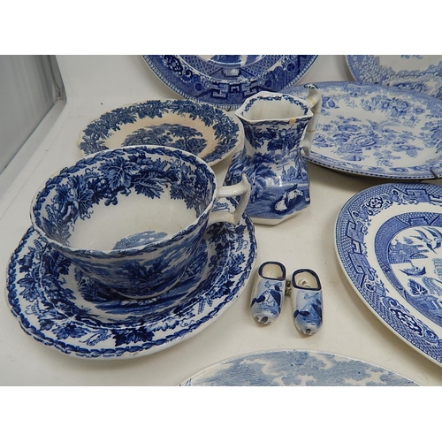 136 - Quantity of 19th Century & Later Blue & White China to Include: Royal Worcester, Copeland Spode, Boo... 