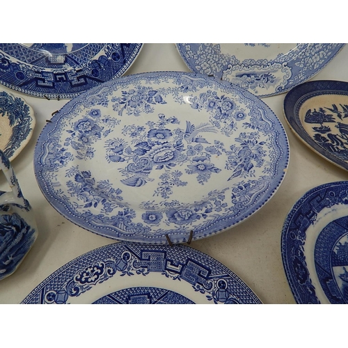 136 - Quantity of 19th Century & Later Blue & White China to Include: Royal Worcester, Copeland Spode, Boo... 