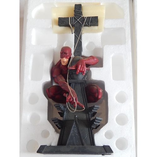 184 - Large Marvel Comics Daredevil Statue 88/2500 by Sculptor Eli Livingston with COA in Original Packagi... 