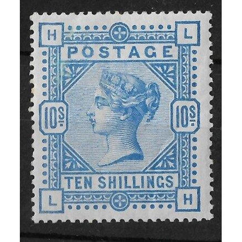 202 - GB Queen Victoria Ten Shillings Ultramarine Mint Hinged