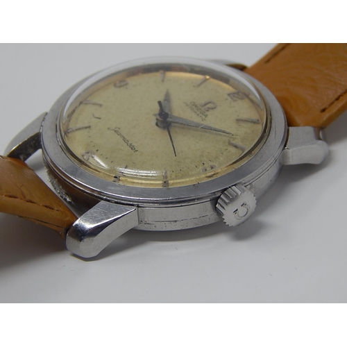 7 - Gentleman's Omega Automatic Seamaster Wristwatch 1954: Stainless Steel Case with original Dauphine H... 