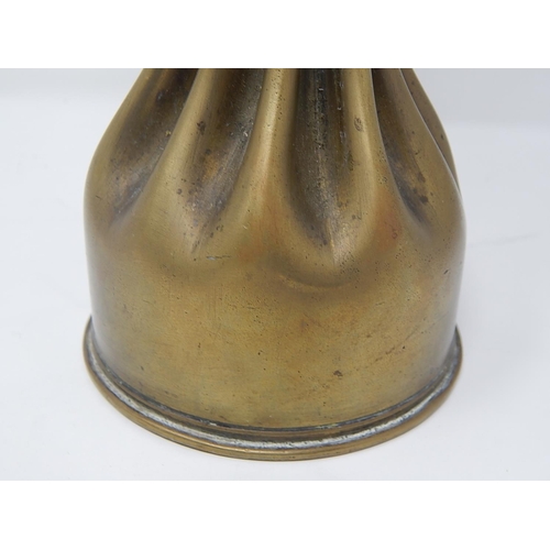 401 - WWI: Large Trench Art Vase Formed From A Shell Case: Measures 34cm High.