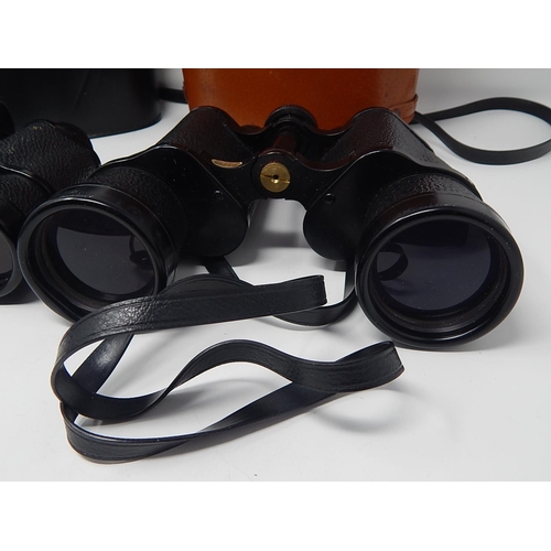 405 - Two Pairs of Field Binoculars in original cases: Zenith 10 x 50 Light Weight + Solus by Hilkinson 8 ... 