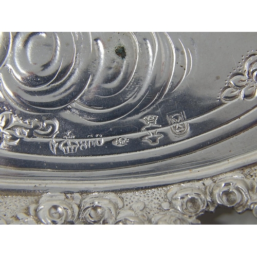 25 - 19th Century Hallmarked Silver Table Centre Basket of Pierced Form with Scrolled Garland Decoration ... 