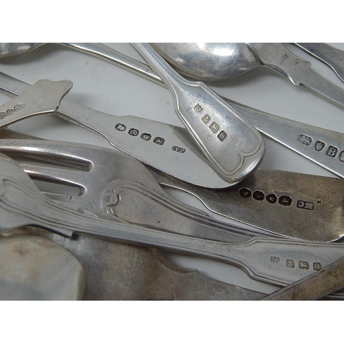 26 - Quantity of Georgian & Victorian Hallmarked Silver Flatware, Various Dates & Makers, Weight 24.05oz ... 