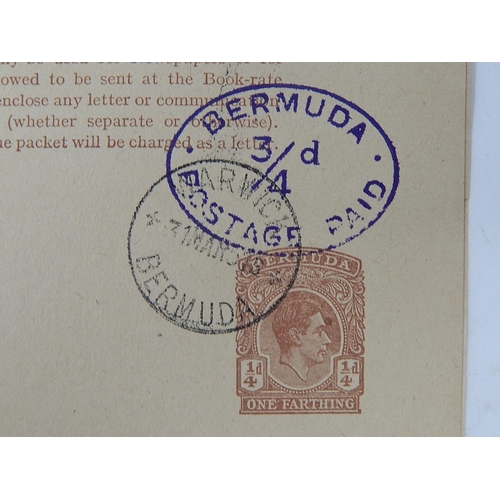 305 - Bermuda: 1951 ¼d brown wrapper tied Warwick cds and bearing 