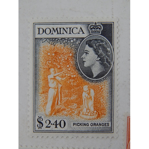 315 - Dominica: 1954 - 62 pictorials set um, 1954 vals only. SG 140 - 58. Cat £50+