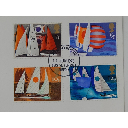 353 - FDC's: 1975 Sailing set on PO unaddressed, the 8d showing the 