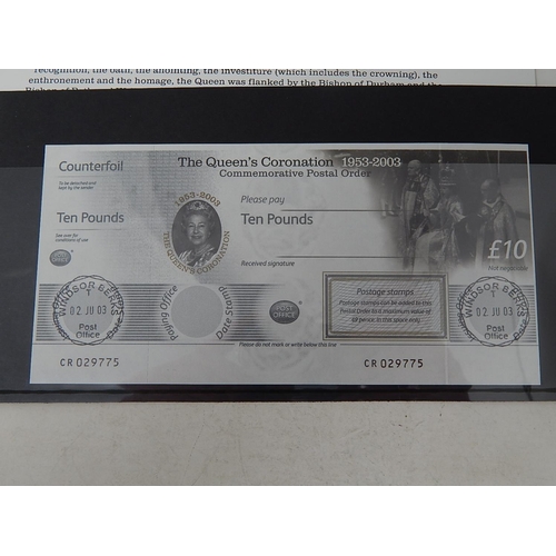 358 - 2003 Queen's Coronation £10 Postal Order Presentation Pack.