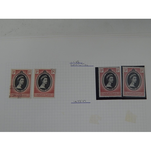 359 - Falkland Islands: 1937 - 60s remaindered mint and used collection on leaves with 1937 coronation x 4... 