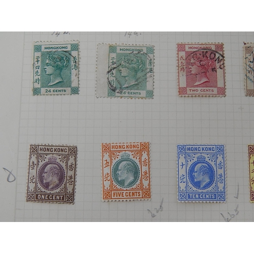 361 - Hong Kong: album page containing various mint QV comprising 2c red, 2c green, 4c red, 4c grey x 2, 5... 