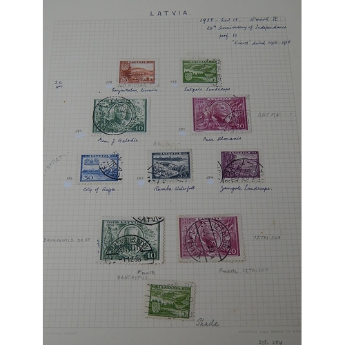 364 - Latvia: collection of mint and used on leaves, much identified with many earlies on piece and severa... 