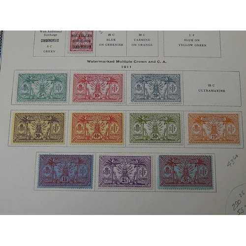 365 - New Hebs FR: 1908 - 25 mint selection on printed leaves with 1908 vals to 1f, 1911 set less 25c, 191... 