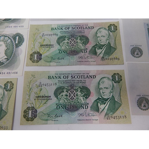 83 - Uncirculated Page £1 Notes, A24 run of 5: Somerset £1 Notes BY25, run of 3: Page £1 Notes CW54, run ... 