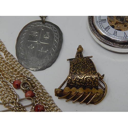 29 - Quantity of Costume Jewellery to include a hallmarked silver belcher chain, watches etc.