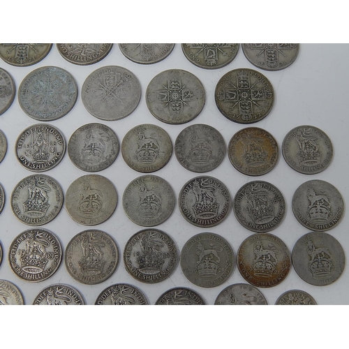 122 - Pre 1947 British Silver Coinage: Weight 15.62oz (486g)