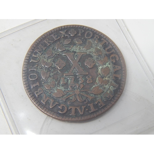 125 - World Coinage to Include: George III Half Penny 1799: French Exposition Medallion 1789: 10 Annes 173... 