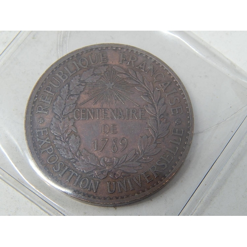 125 - World Coinage to Include: George III Half Penny 1799: French Exposition Medallion 1789: 10 Annes 173... 