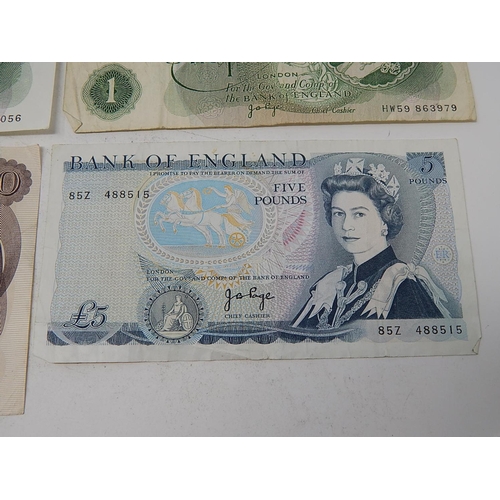 88 - British Bank Notes: Page £10 Note: Page £5 Note: Forde/Page £1 Notes (10) Hollom/O'Brien/Forde 10-/-... 