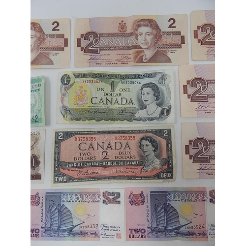 95 - Canadian: Fiji: Singapore: New Zealand Dollars (13)