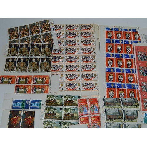 266 - QEII Pre-Decimal Mint U/M Postage Stamps Including Some Blocks.