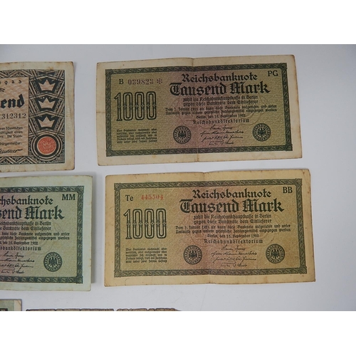 82 - Germany: 1920's Million & Thousand Mark Bank Notes (12).