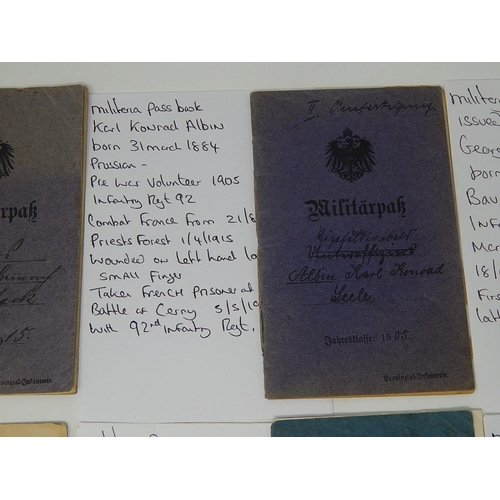 505 - Collection of WWI German Soldiers Pass Books (12).