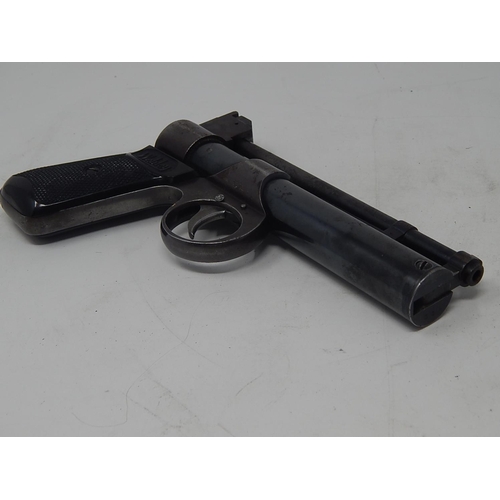 514 - Vintage Webley Junior 1.77 Air Pistol by Webley & Scott Ltd Birmingham with black chequered grip: No... 