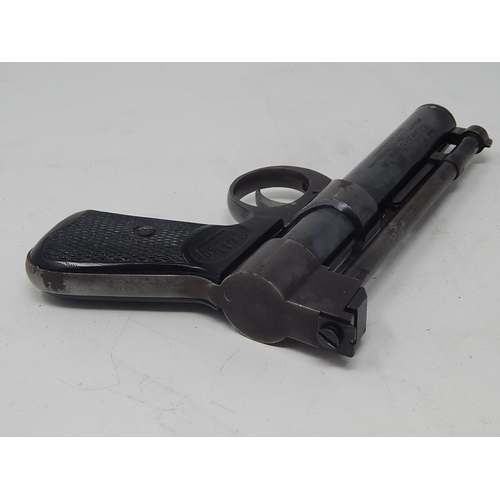 514 - Vintage Webley Junior 1.77 Air Pistol by Webley & Scott Ltd Birmingham with black chequered grip: No... 