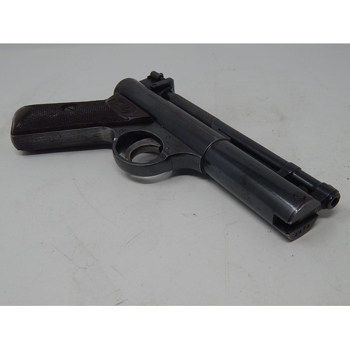 515 - Vintage Webley Senior Air Pistol by Webley & Scott Ltd Birmingham with brown chequered grip: No 1473... 