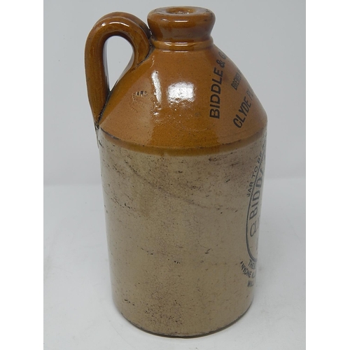 477 - Glazed Earthenware Flagon: 