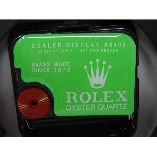 478 - ROLEX Oyster Perpetual GMT Master II Dealers Clock with Black Dial, Luminous Hands & Markers, Date A... 