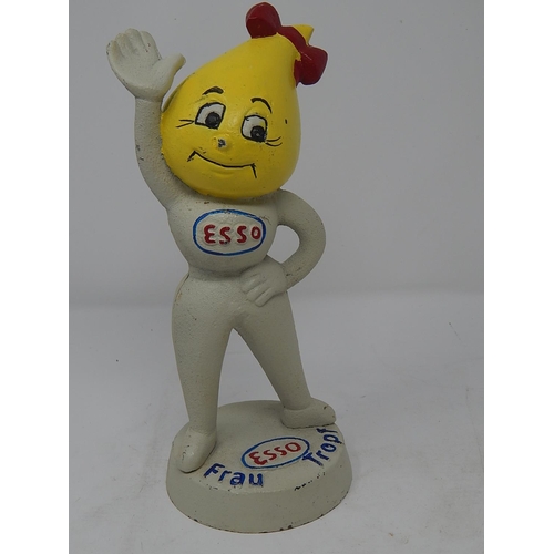 479 - Cast Iron SHELL Money Box (14cm wide) Together with an ESSO Cast Metal Figure (23cm High)