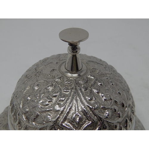 484 - Shop Bell: Push Top with Cast Clapper. 14cm Diameter. Good Working Order.