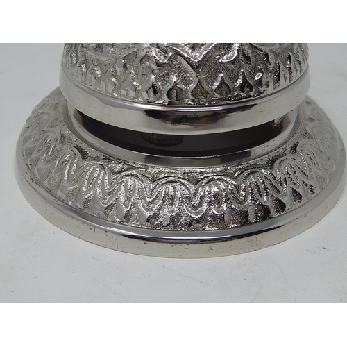 484 - Shop Bell: Push Top with Cast Clapper. 14cm Diameter. Good Working Order.