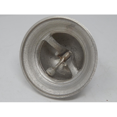 484 - Shop Bell: Push Top with Cast Clapper. 14cm Diameter. Good Working Order.