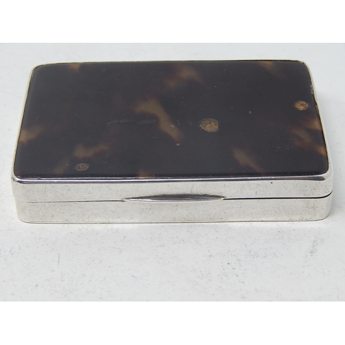 38 - Silver & Tortoiseshell Cigarette Case Hallmarked London 1928 by Collett & Anderson together with a f... 