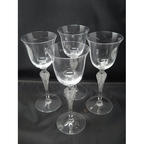 486 - FABERGE: Set of Four Faberge Signed Pavlova Ballerina Wine Glasses: Each Measuring 20.5cm High.