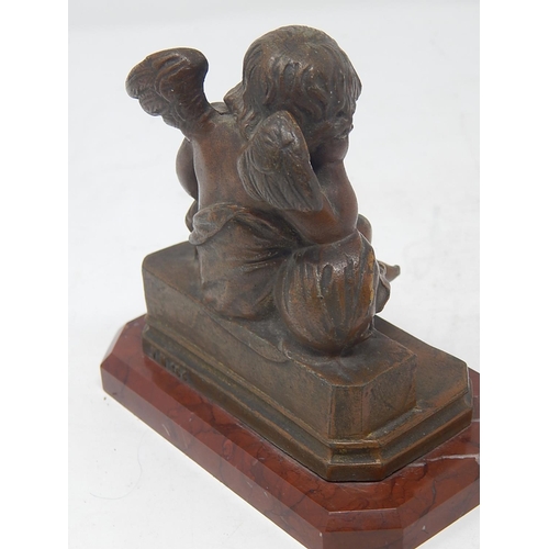 493 - C19th Bronzed Figure of 