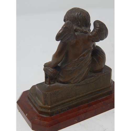 493 - C19th Bronzed Figure of 