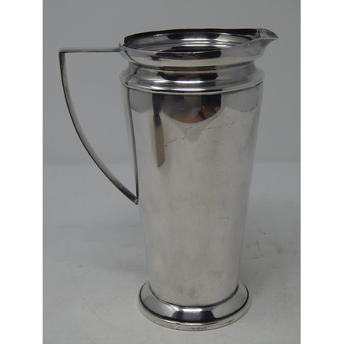 43 - ASPREY & CO: 1930's Silver Plated Water Jug: Measures 19cm High.