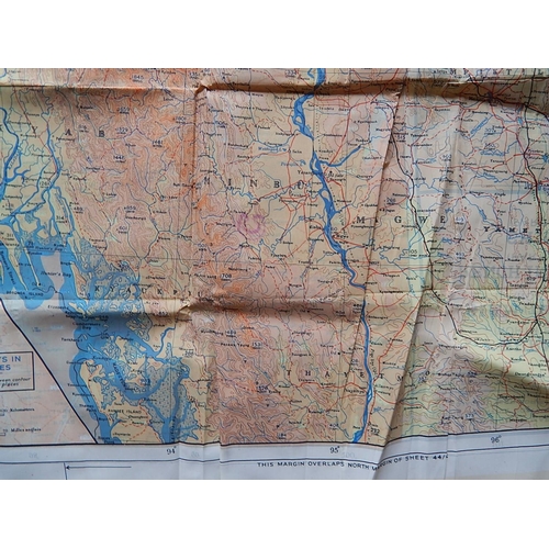 537 - WWII Genuine Silk Escape Maps of: Side A: India (Part of), Burma (North West), Side B: Burma (North ... 