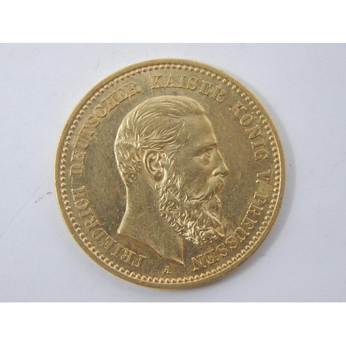 100F - German 10 marks 1888
Weight (grams): 3.98
Pure gold content (grams): 3.582
Fineness: 900.0
Dimension... 