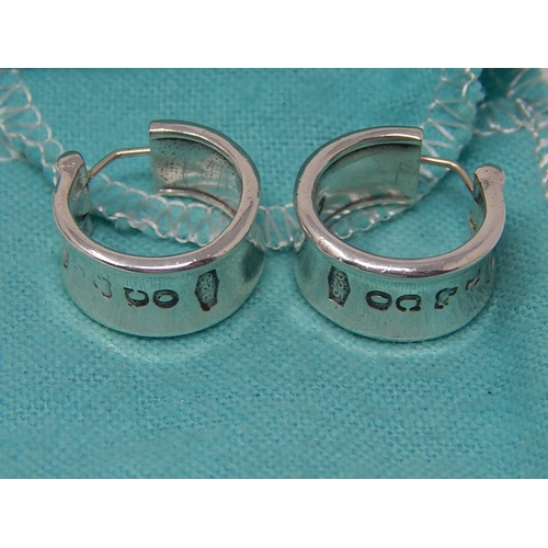 133 - A Pair of Tiffany & Co Silver Earrings in Pouch with Outer Box.