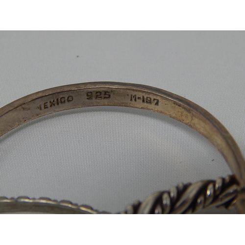 135 - Three Silver Bangles: Gross weight 56g