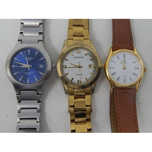 140 - Three Gentleman's Wristwatches.